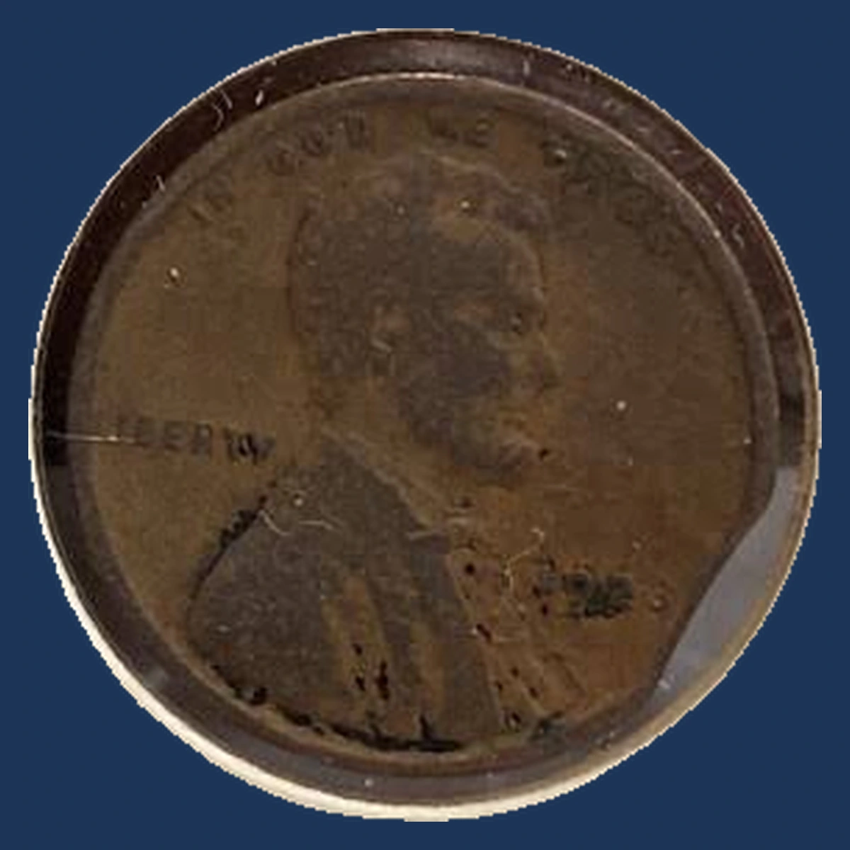 1923 Lincoln Cent (Wheat Reverse): Clipped Planchet