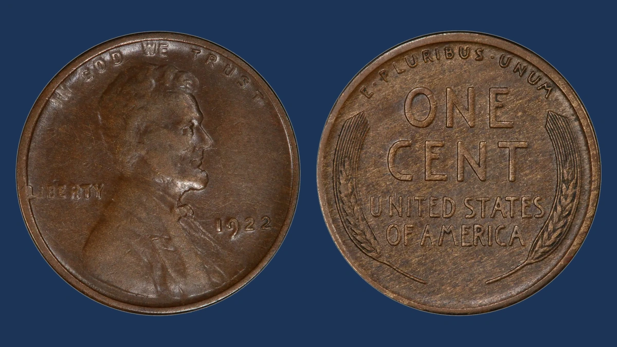 1922 Wheat Penny: Weak or Missing D