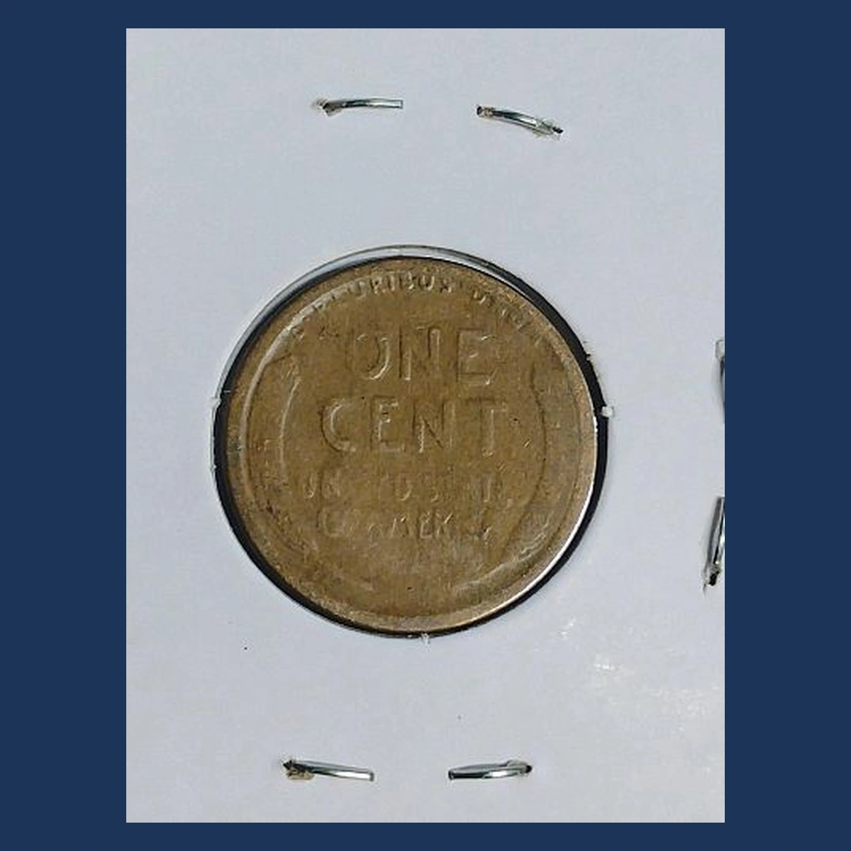 1921 Lincoln Cent (Wheat Reverse): Struck Through