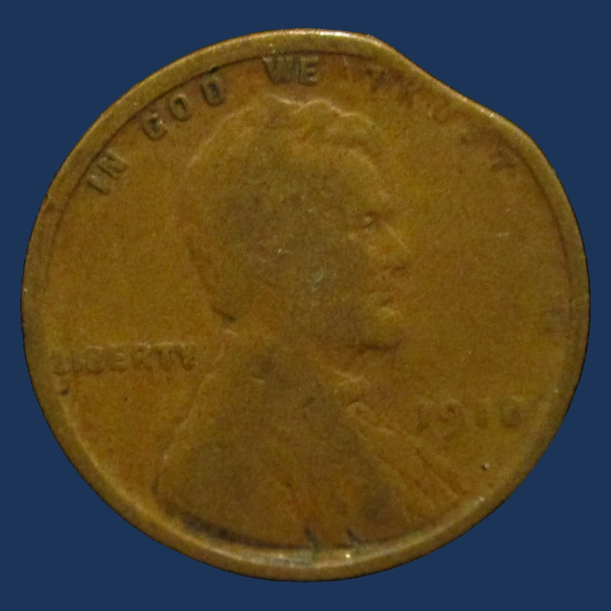 1918 Wheat Penny: Clipped Planchet