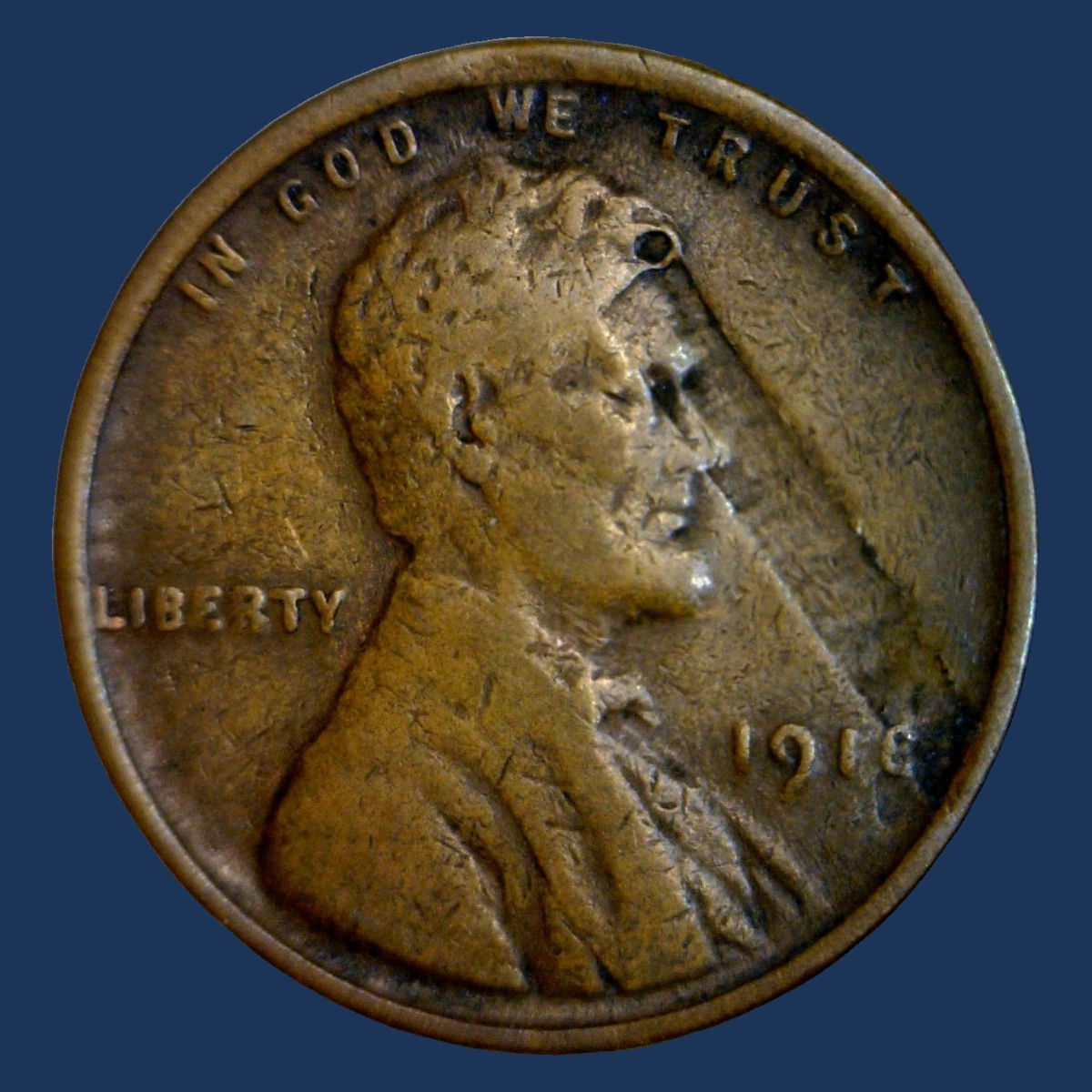 1918 Wheat Penny: Lamination / Split Planchet