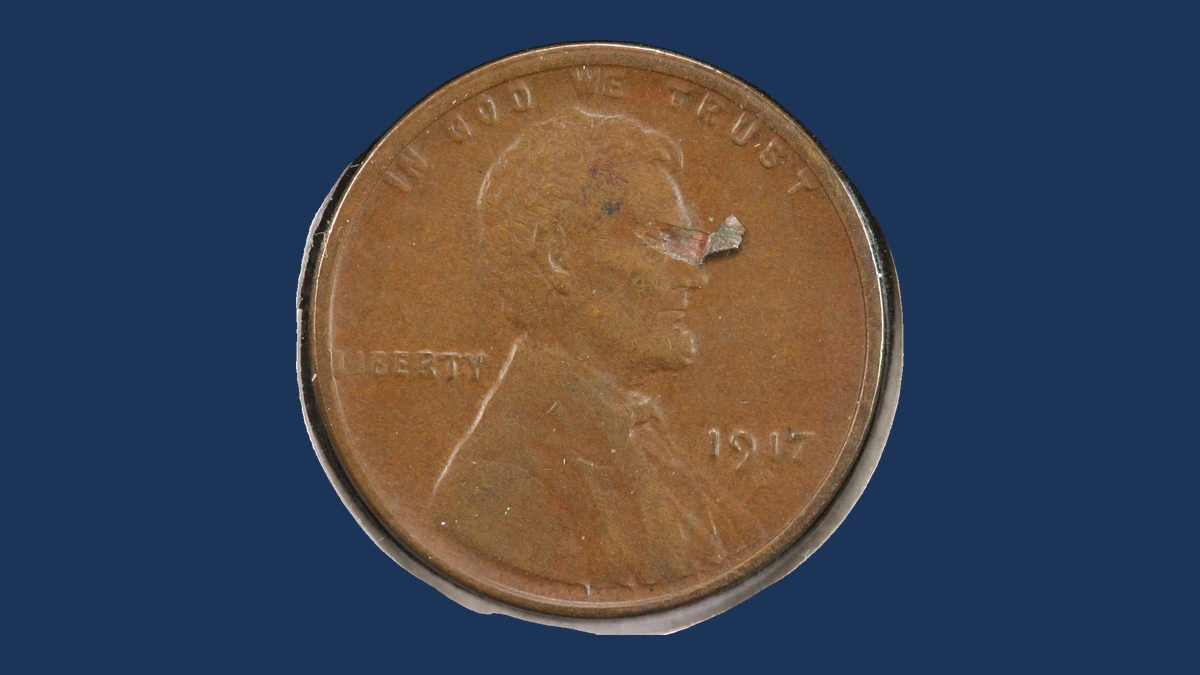 1917 Lincoln Cent (Wheat Reverse): Lamination