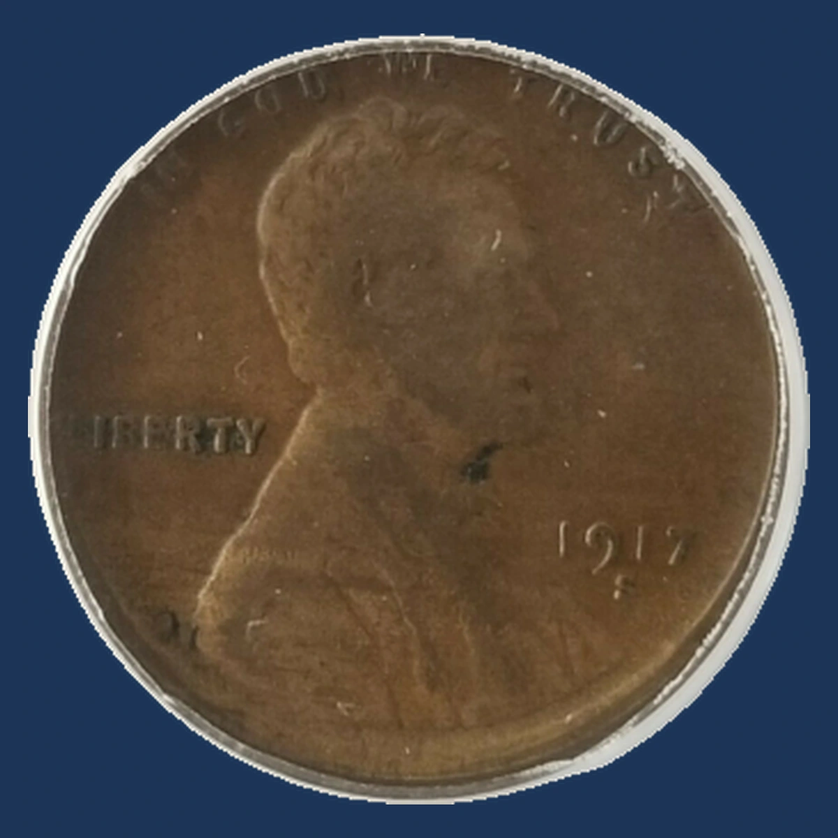 1917 Wheat Penny: Off-Center Strike