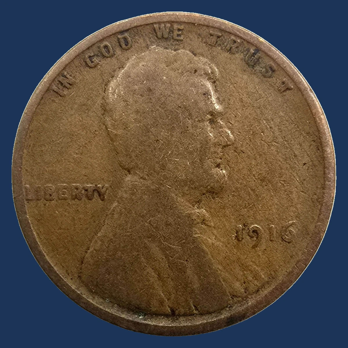 1916 Lincoln Cent (Wheat Reverse): Planchet Flaw