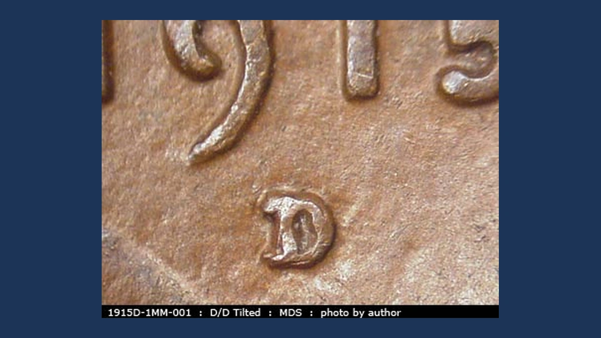 1915 Wheat Penny: Repunched Mintmark