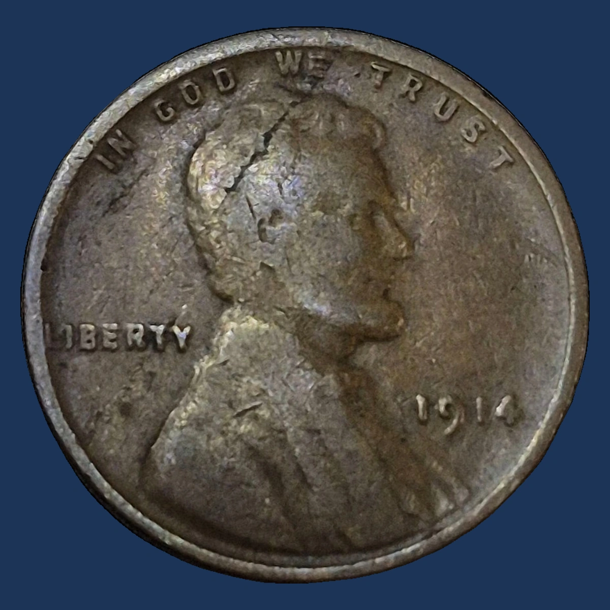 1914 Wheat Penny: Lamination / Split Planchet