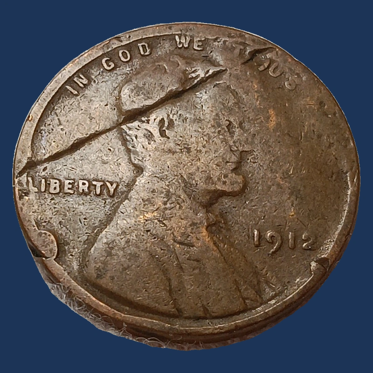 1912 Wheat Penny: Lamination / Split Planchet