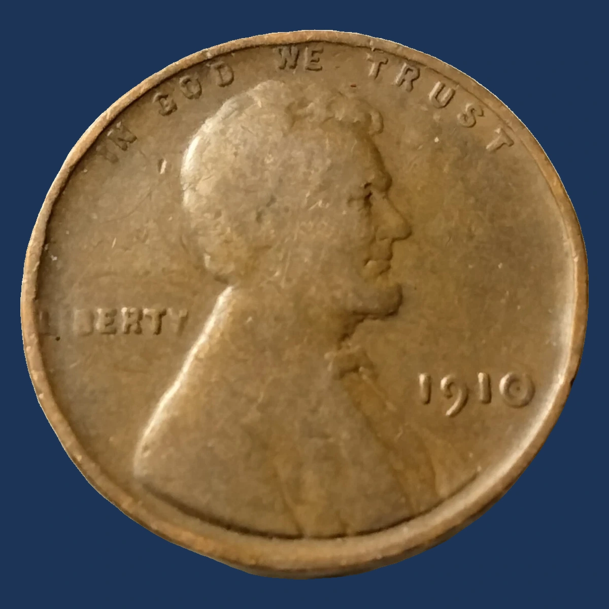 1910 Wheat Penny: Struck-Through Error