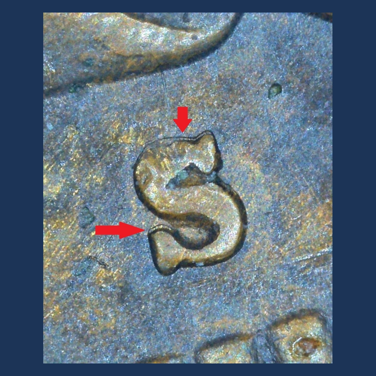 1908 Indian Head Penny: Repunched Mintmark