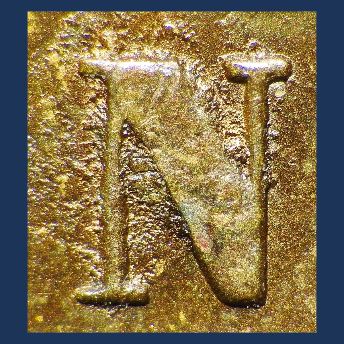 1907 Indian Head Penny: Rusted Die Texture