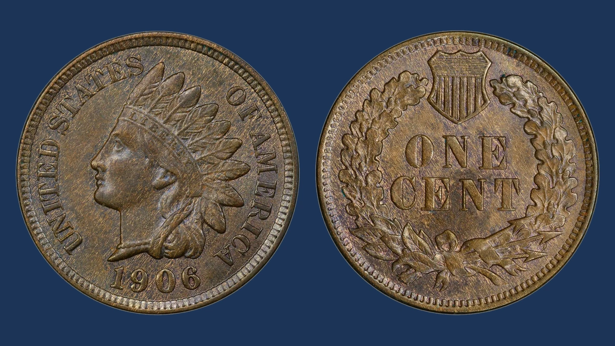1906 Indian Head Penny: Repunched Date