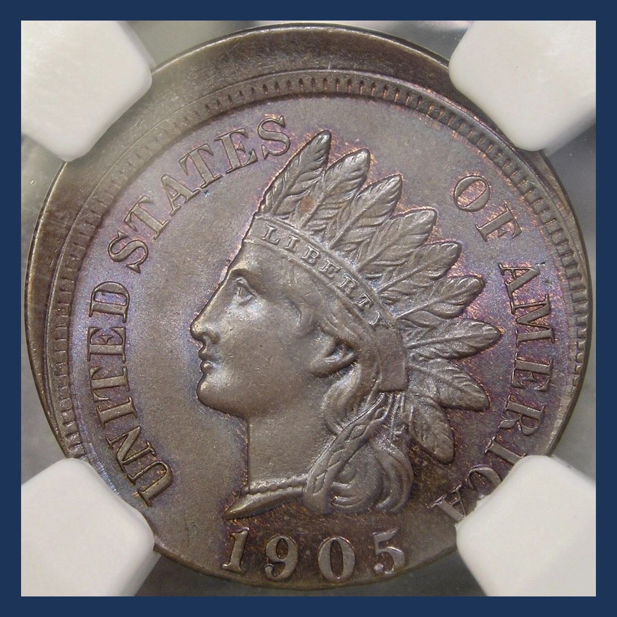 1905 Indian Head Penny: Off-Center Strike