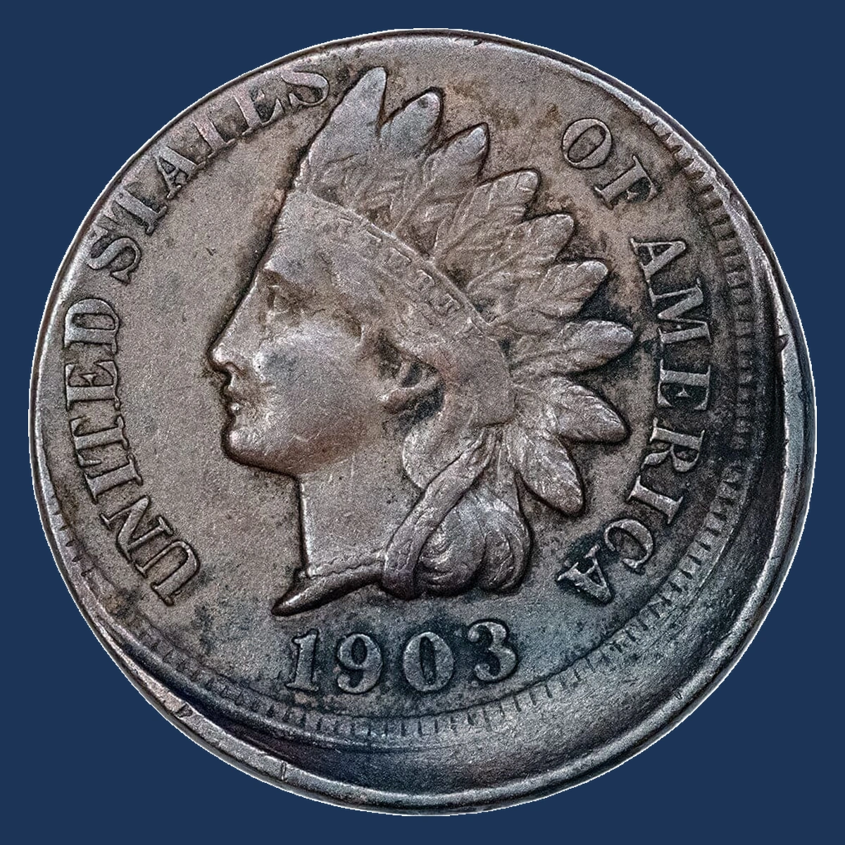 1903 Indian Head Penny: Off-Center Strike