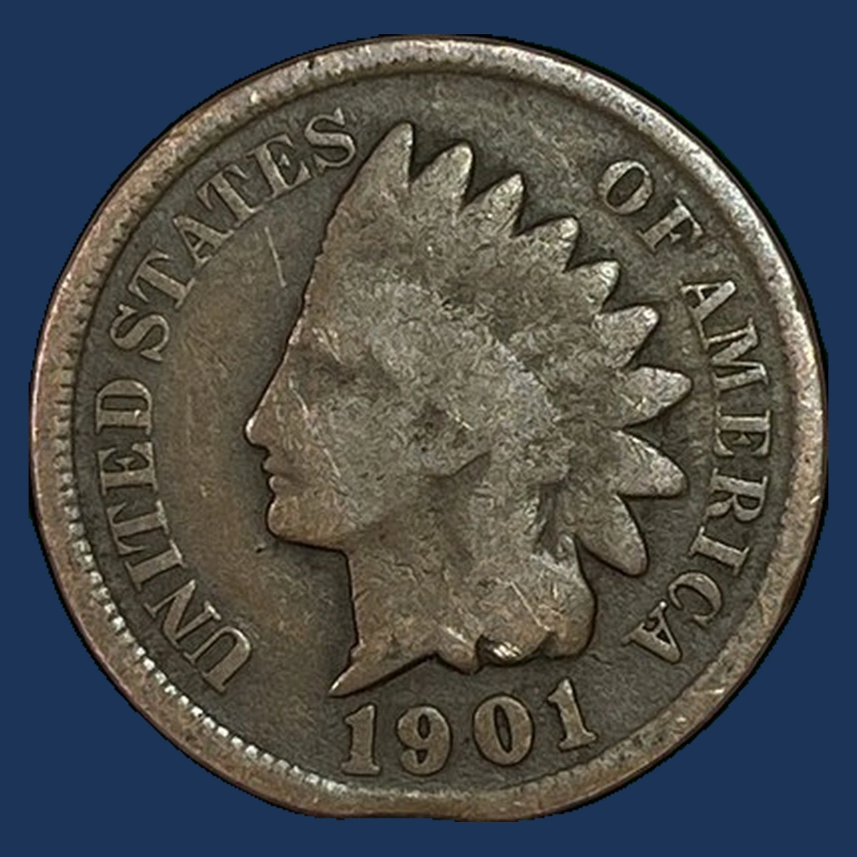 1901 Indian Head Penny: Clipped Planchet