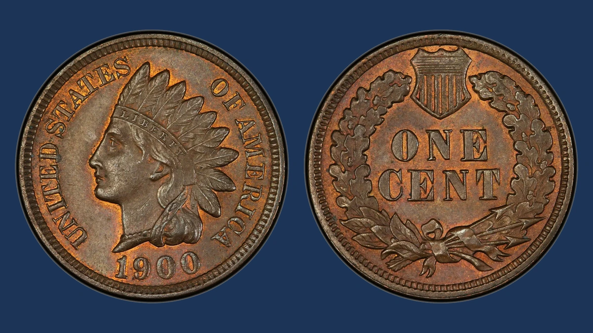 1900 Indian Head Penny: Repunched Date