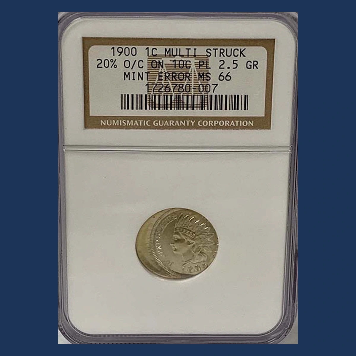 1900 Indian Head Penny: Wrong Planchet / Off-Metal Strike