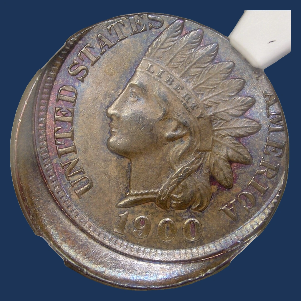 1900 Indian Head Penny: Off-Center Strike