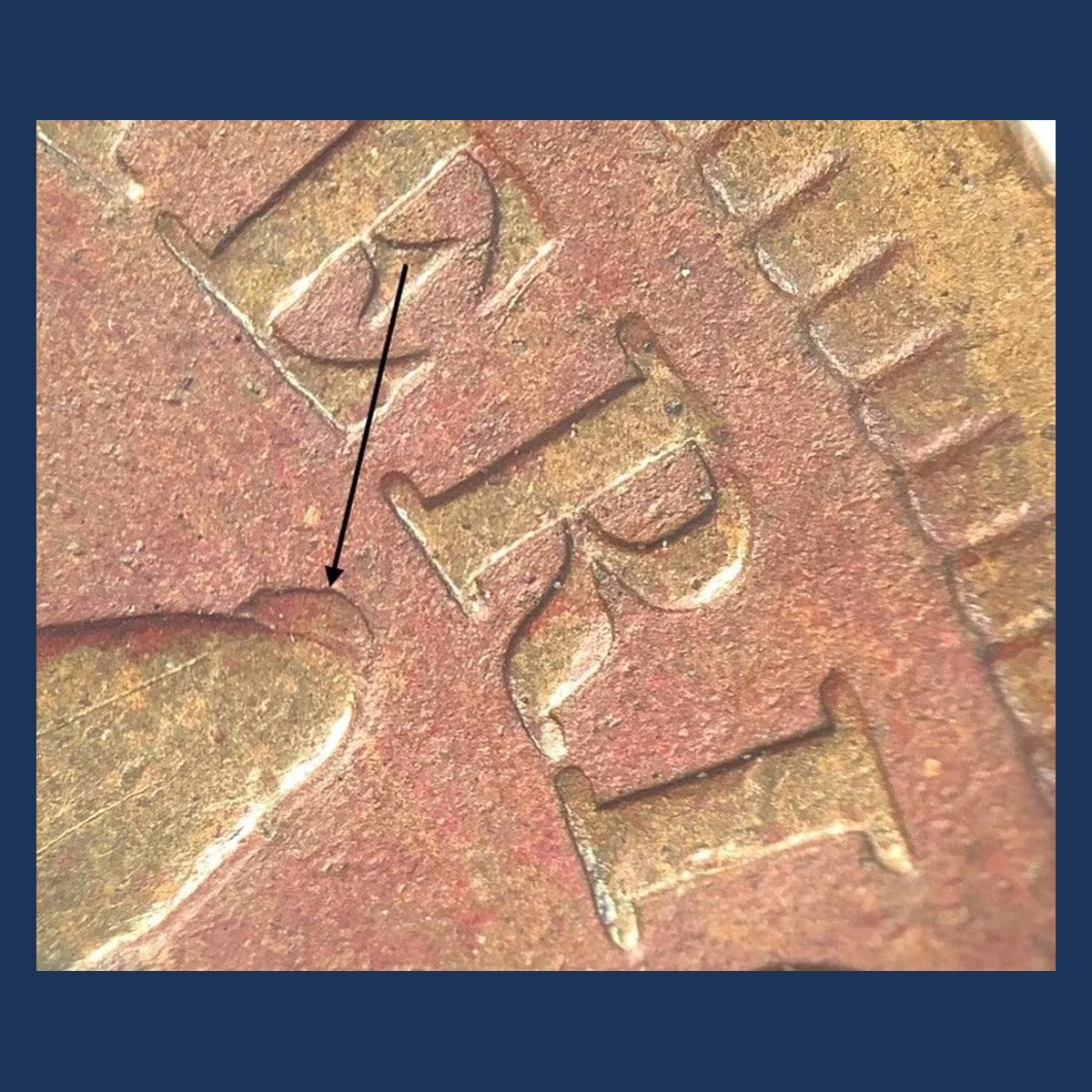 1899 Indian Head Penny: Die Chip