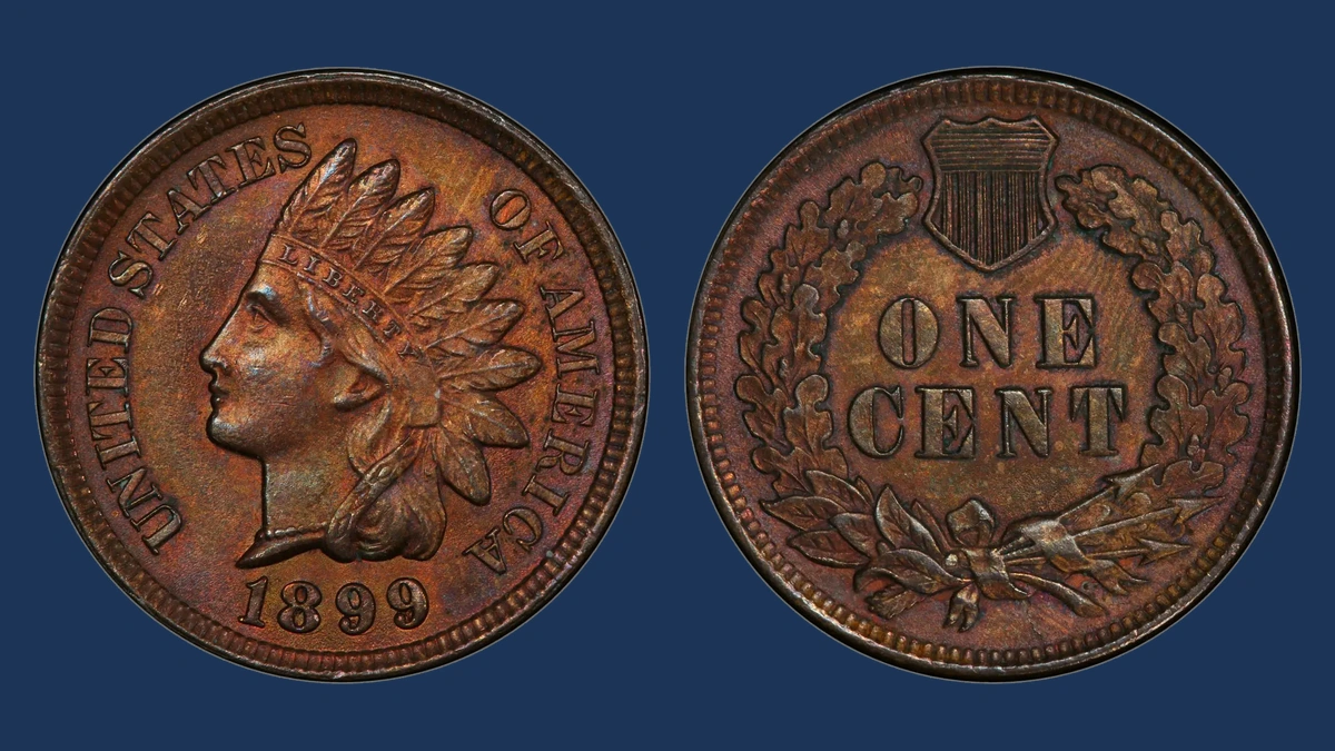 1899 Indian Head Penny: Repunched Date