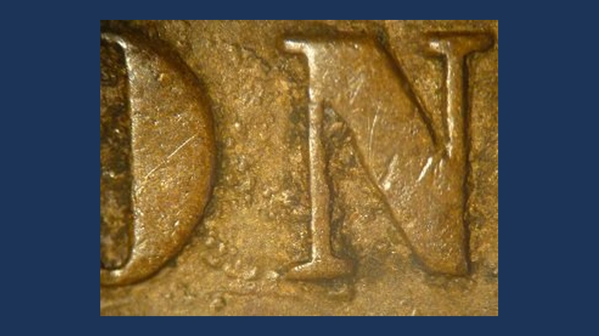 1898 Indian Head Penny: Rusted Die Texture