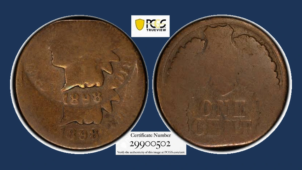 1898 Indian Head Penny: Double / Multiple Strike