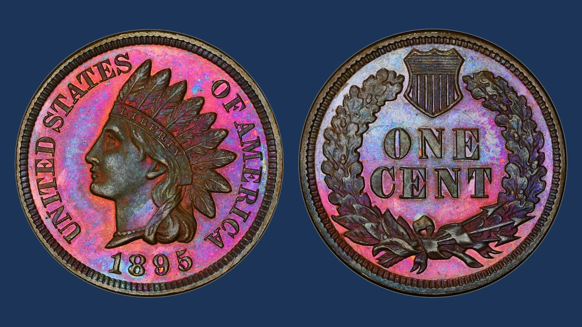 1895 Indian Head Penny: Repunched Date