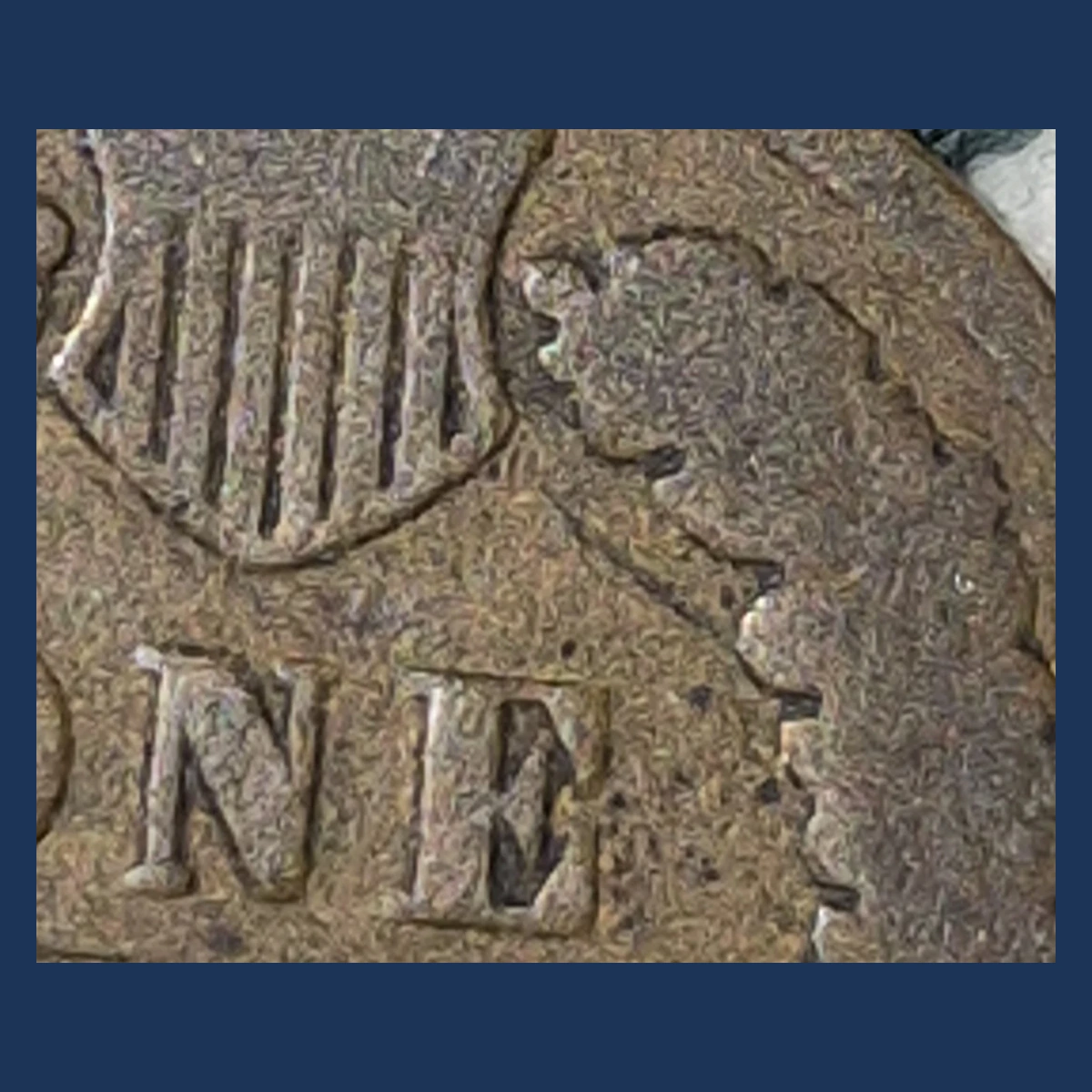 1893 Indian Cent: Struck Through