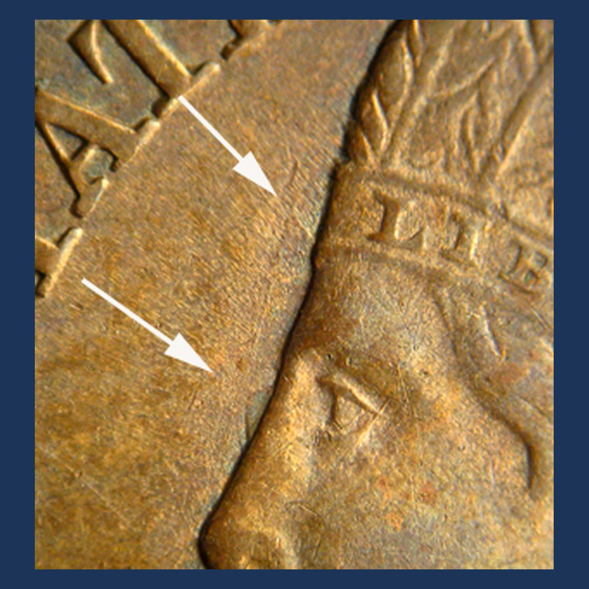 1893 Indian Head Penny: Clashed Dies