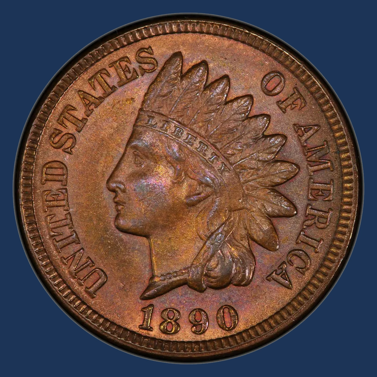 1890 Indian Head Penny: Doubled Die Obverse