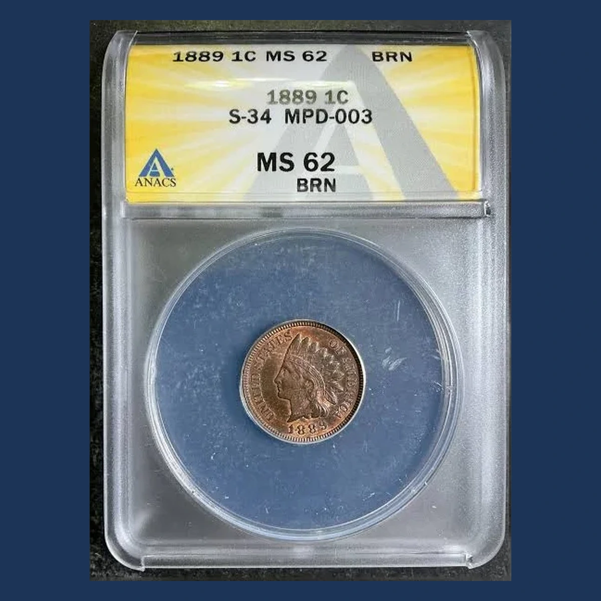 1889 Indian Head Penny: Misplaced Date