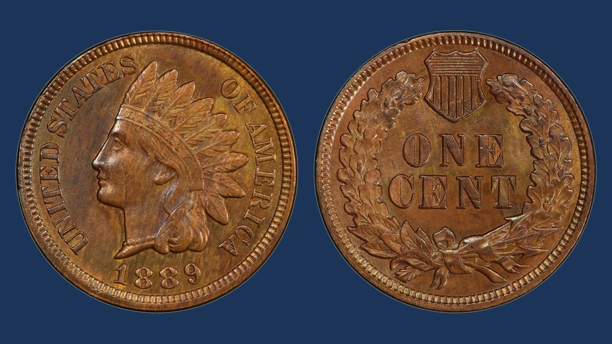 1889 Indian Head Penny: Repunched Date