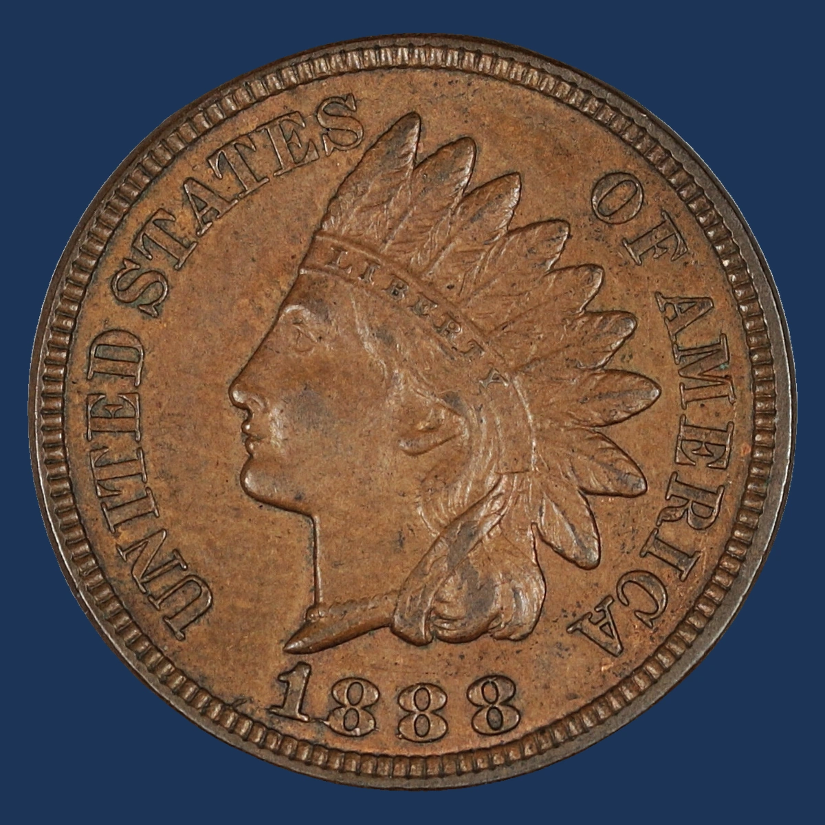 1888 Indian Head Penny: Die Crack