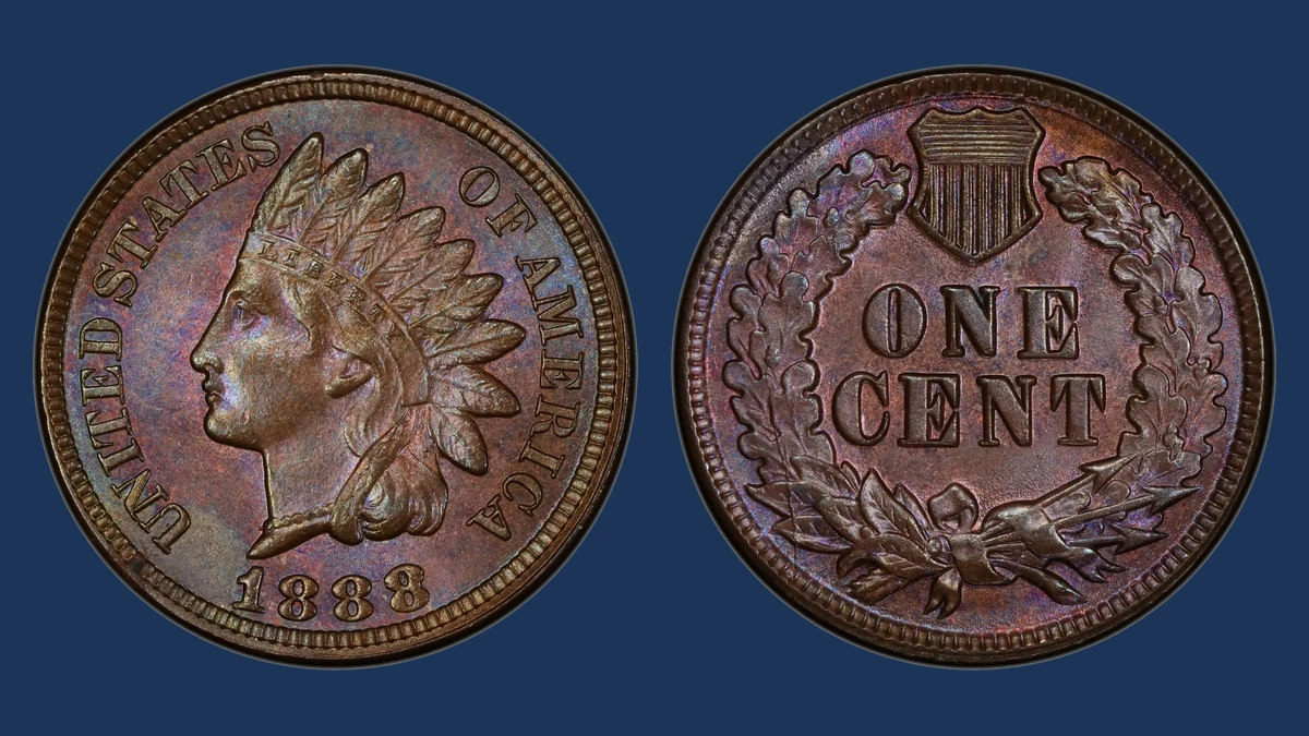 1888 Indian Head Penny: Repunched Date