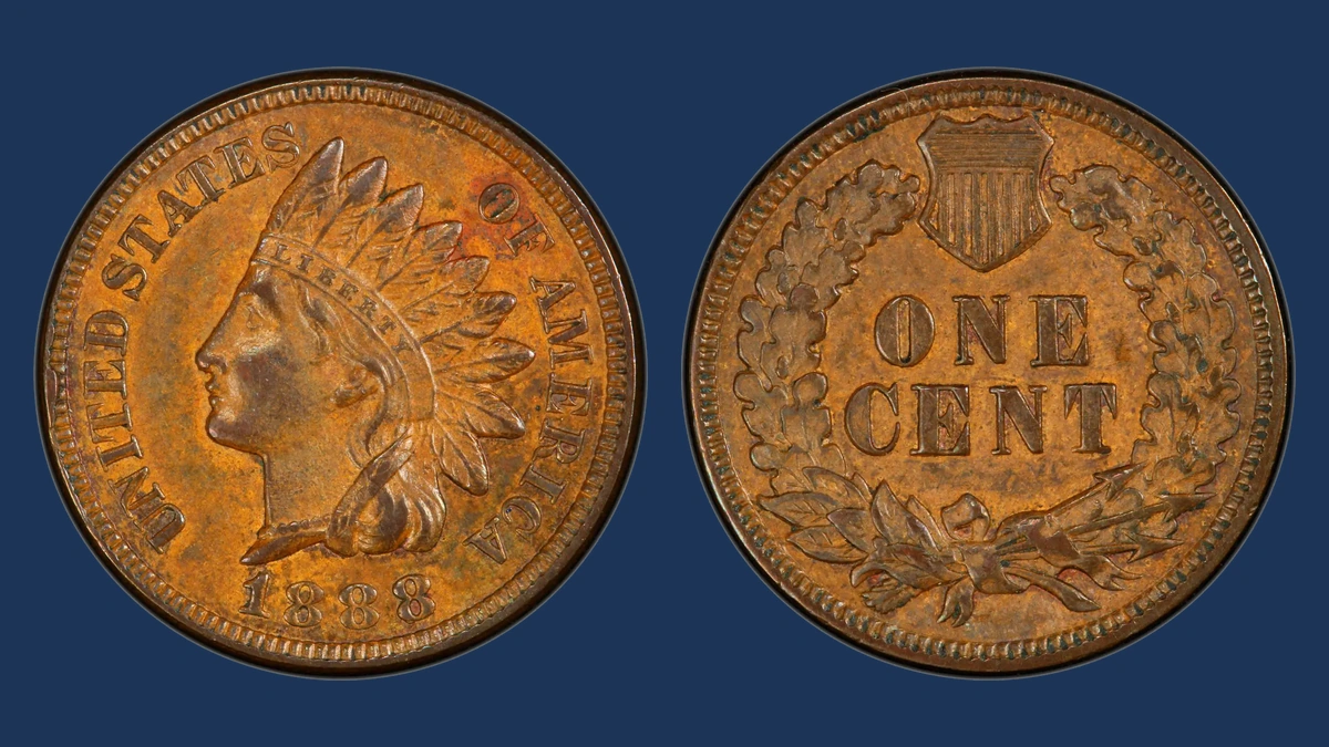 1888 Indian Head Penny: Overdate