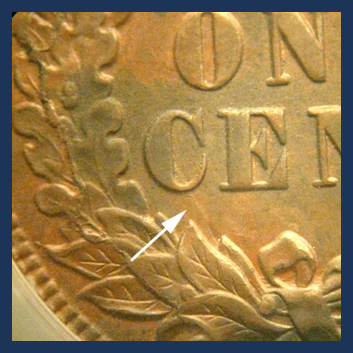 1887 Indian Head Penny: Clashed Dies