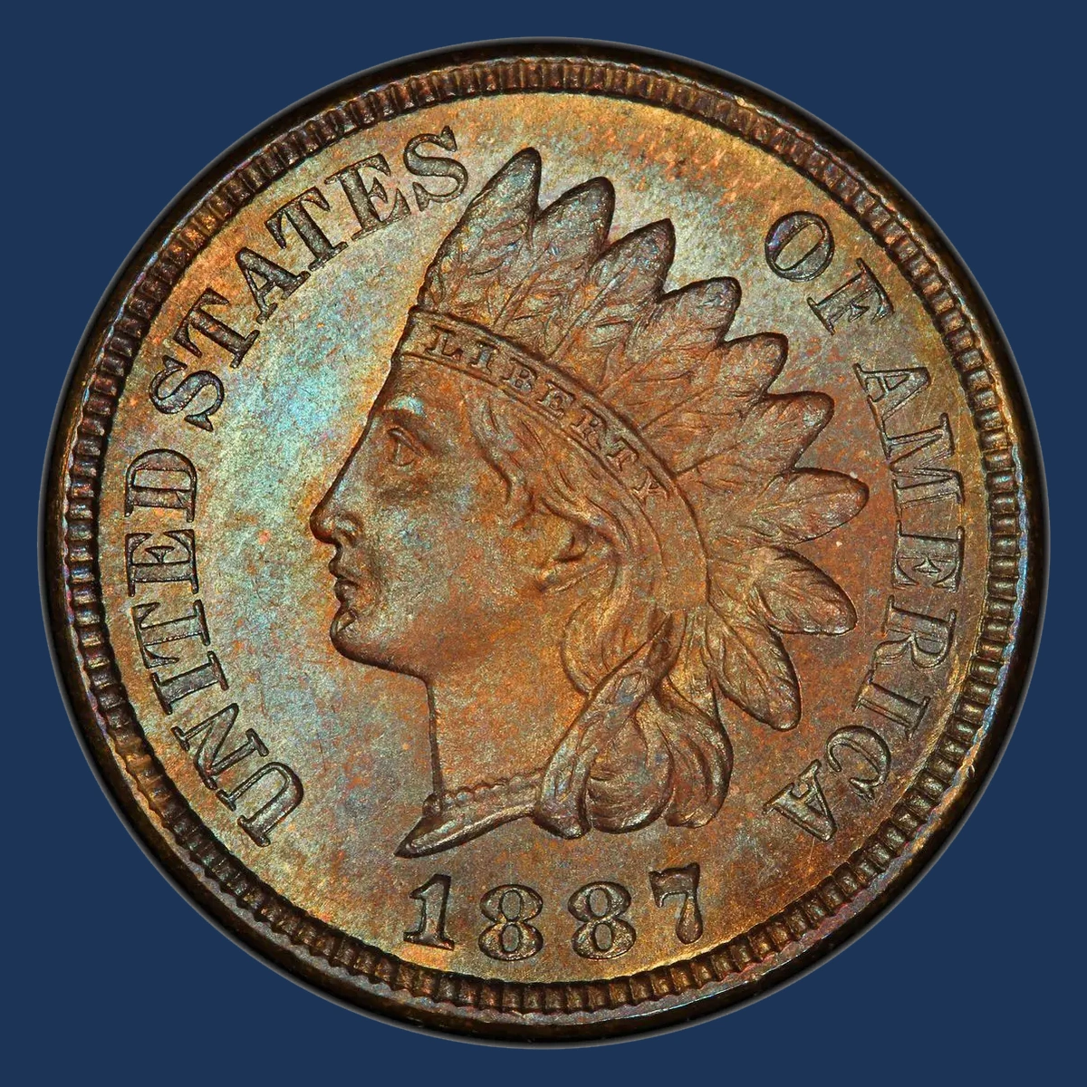 1887 Indian Head Penny: Doubled Die Obverse