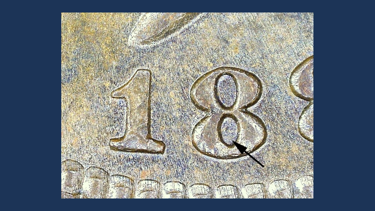 1884 Indian Head Penny: Repunched Date
