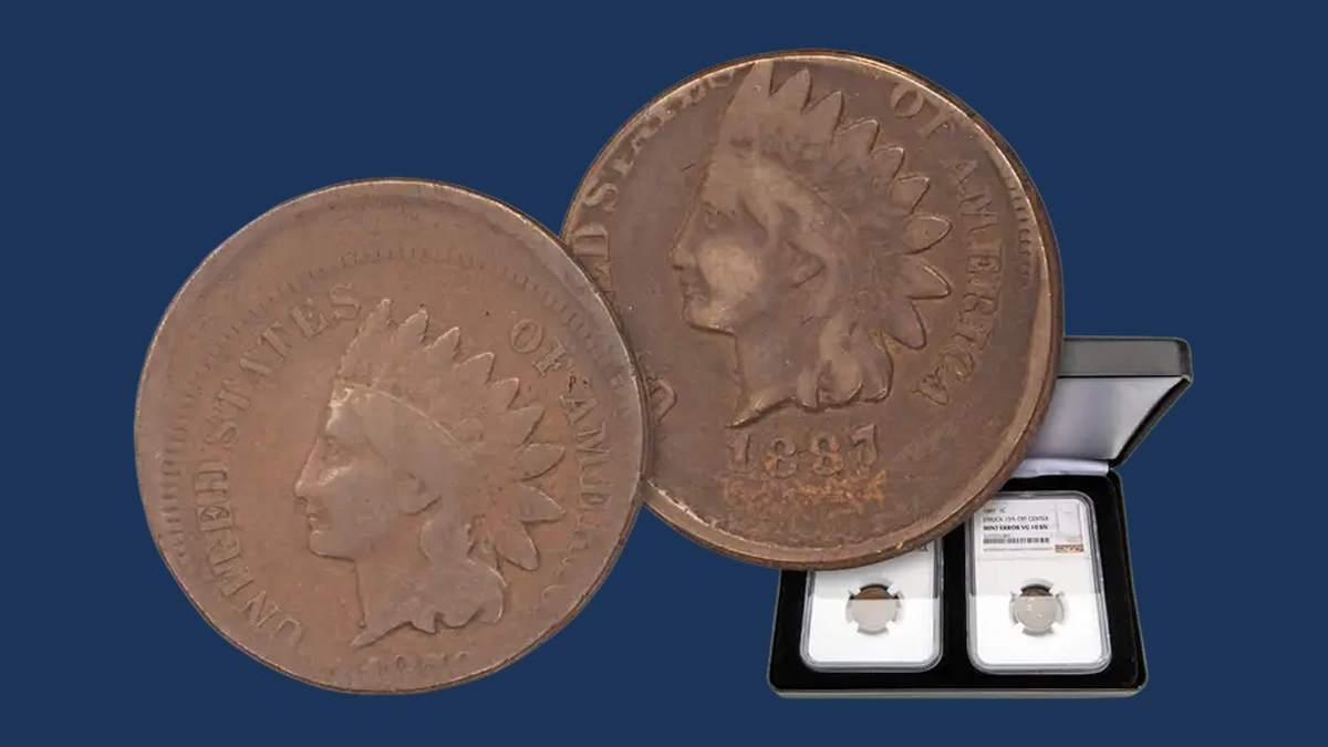 1878 Indian Cent: Off Center Strike