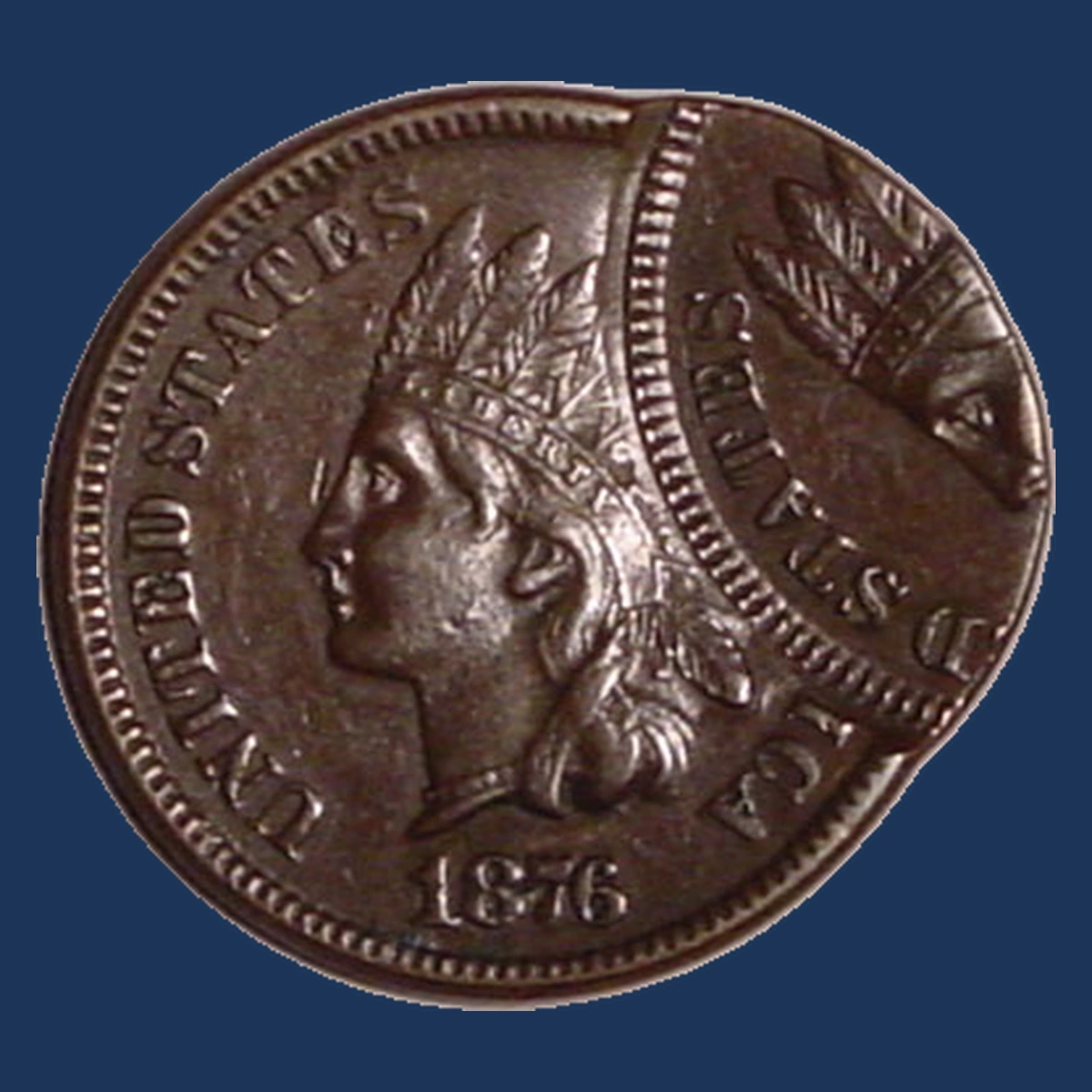 1876 Indian Cent: Multiple Strike