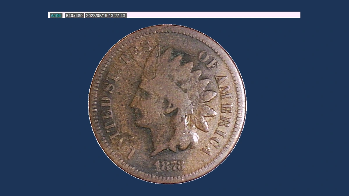 1873 Indian Cent: Struck Through