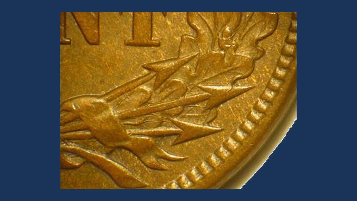 1873 Indian Head Penny: Die Crack