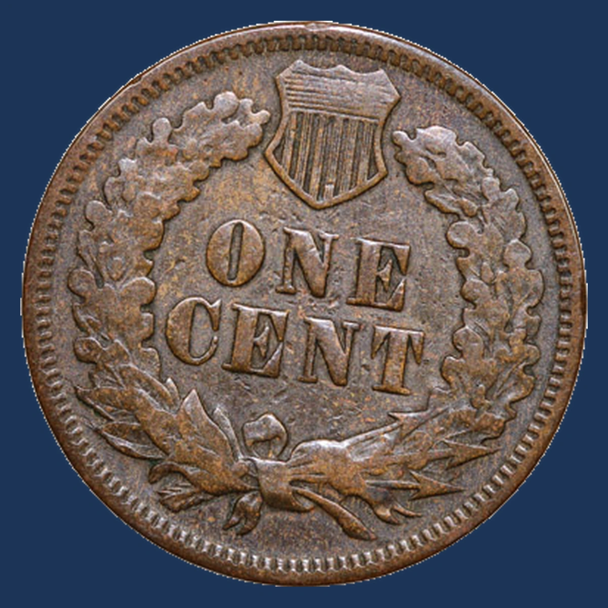 1870 Indian Head Penny: Die Crack