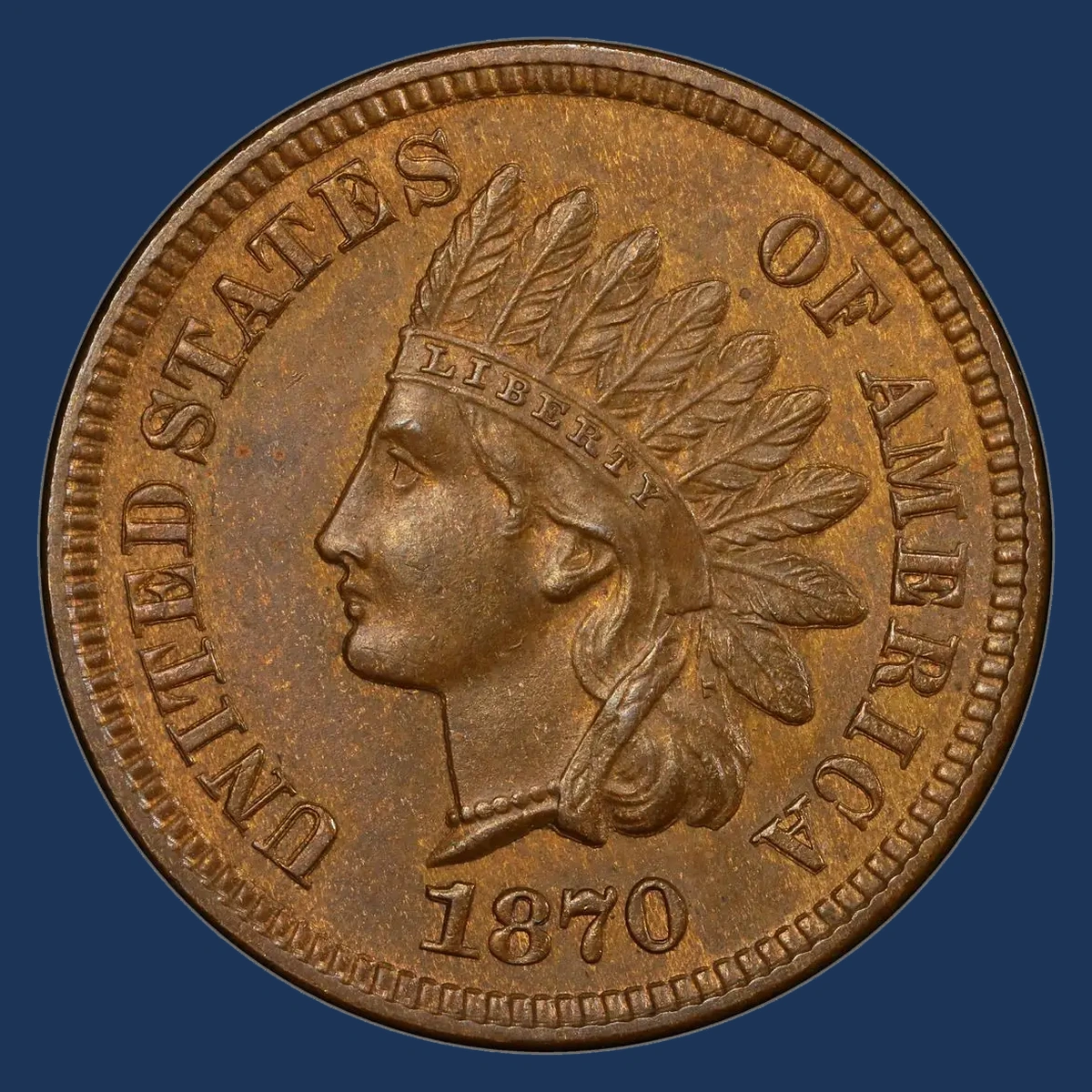 1870 Indian Head Penny: Doubled Die Obverse
