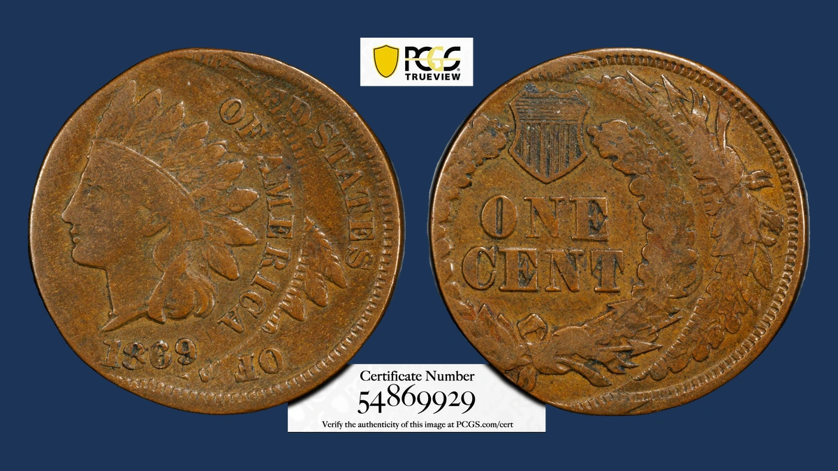1869 Indian Cent: Multiple Strike
