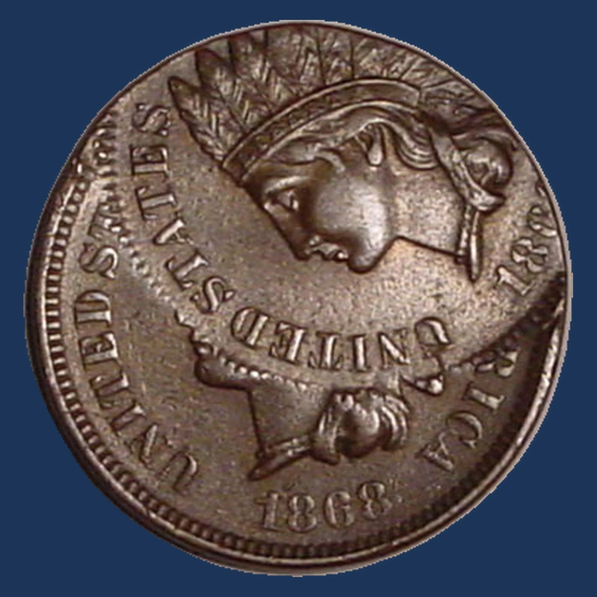 1868 Indian Cent: Multiple Strike