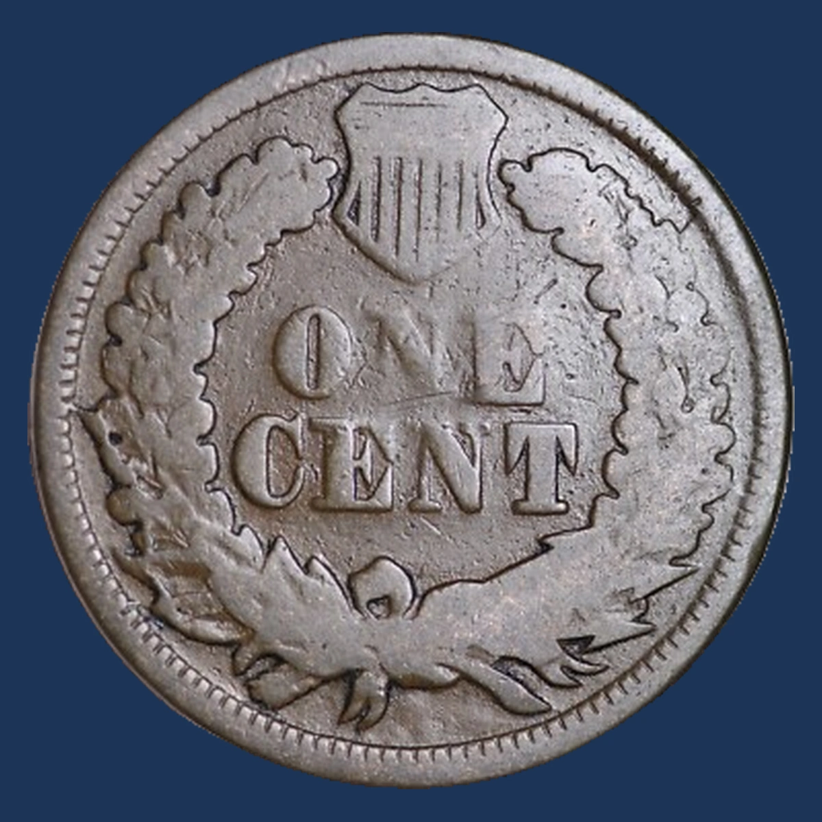 1866 Indian Head Penny: Die Crack