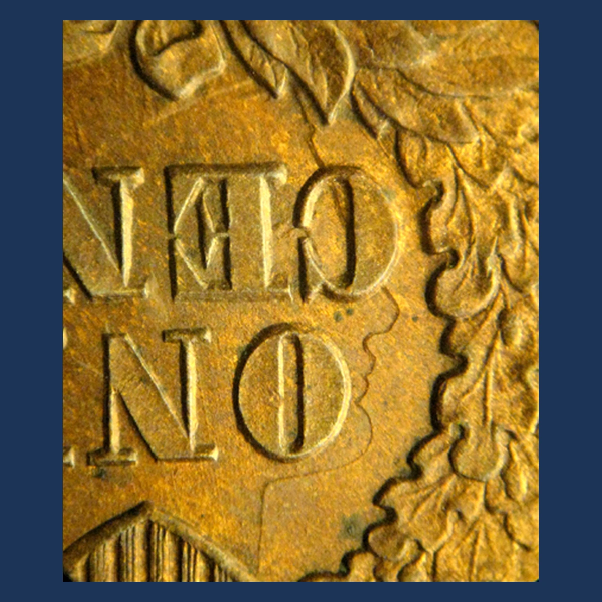 1865 Indian Head Penny: Clashed Dies
