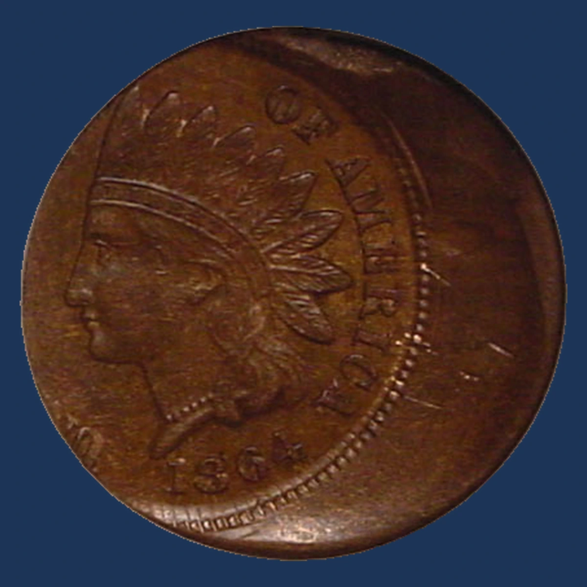 1864 Indian Cent: Planchet Flaw