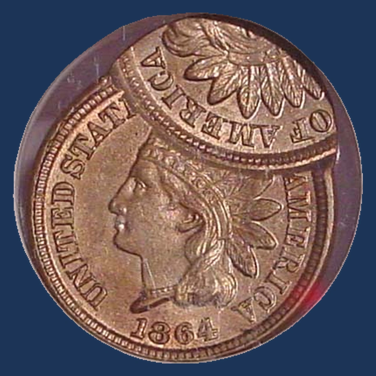 1864 Indian Head Penny: Double / Multiple Strike