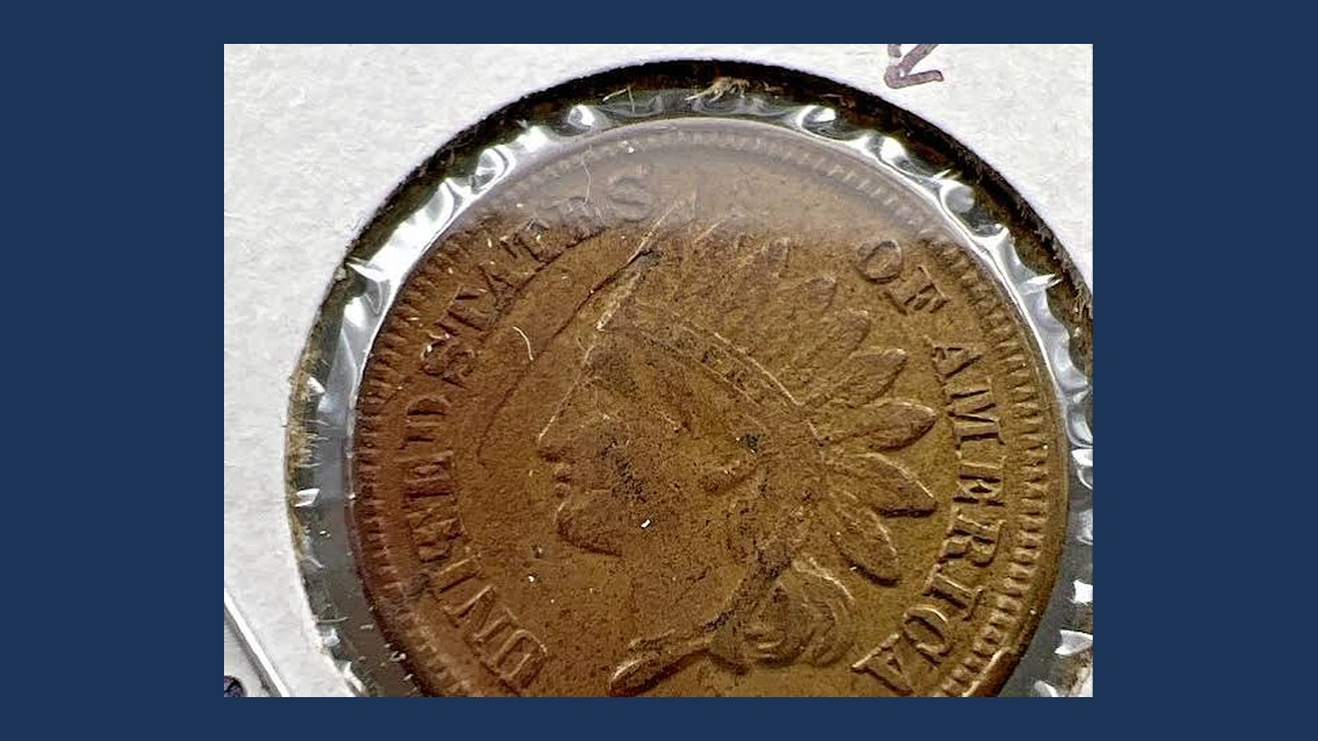 1863 Indian Cent: Lamination